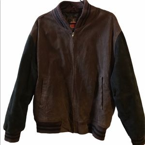 Vintage Brown and Black Leather Jacket